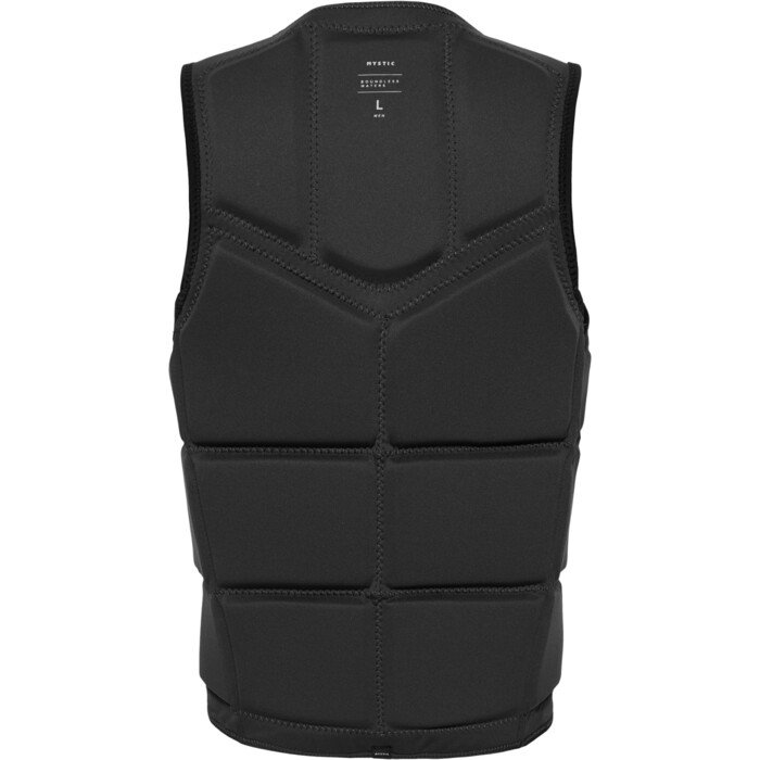 2024 Mystic Mens Brand Front Zip Wake Impact Vest 35005.240215 - Black